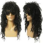 Retro Punk Long Curly Synthetic Wigs for Men Cosplay Wigs Male Curly Hair Wig