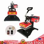 15x15 CM Heat Press Machine Digital Swing Away T-Shirt / Plate Hat / Mug Red USA