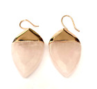 KENNETH COLE NY Rose Gold Tone & Rose Quartz Marquis Drop Earrings Beautiful..
