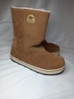 Sorel Glacy Brown Waterproof Suede Winter Boots Womens Size 7