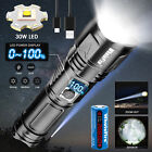 1000000 Lumens LED High Powerful Flashlight Super Bright USB Rechargeable Torch