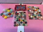 Antique Vintage Miniature Dollhouse  Handmade YoYo Bed Cover Lot Of 4