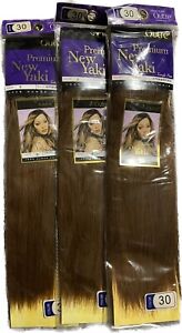 OUTRE PREMIUM NEW YAKI 100% HUMAN HAIR- Lot of 3 Packs- 12”- Color 30