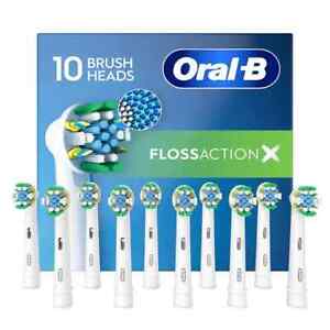 Oral-B Replacement Brush Heads Floss Action X (10 pack) WHITE New