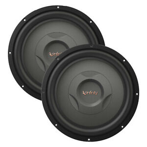 Two Infinity REF1200S Reference 12 Inch Low profile Subwoofer with SSI (Selec...