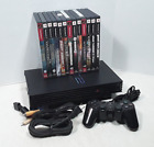 Sony Playstation 2 Console PS2 Fat Bundle 13 Video Games SCPH-30001 TESTED