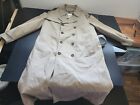 Classic Vintage London Fog Trench Coat Size 42 Long Zip And Button Lined