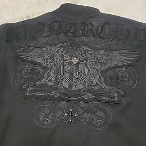 VTG Y2K Monarchy Affliction Style Zip Jacket Sweater Only The Strong Survive 2XL
