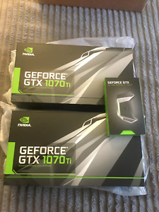 2xSLI  NVIDIA GeForce GTX 1070 Ti 8GB Founders Edition+ bridge
