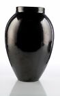Fulper Vase Black Glazed Finish 9in 4.5lbs Pressed Vertical Backstamp Used