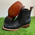 MEXICAN BOTINES MENS BOTIN COWBOY LEATHER RODEO SLIP ON ANKLE SQUARE TOE BOOTS