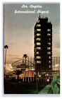 Postcard CA Los Angeles California 1972 Airport Control Tower Night Scenic View