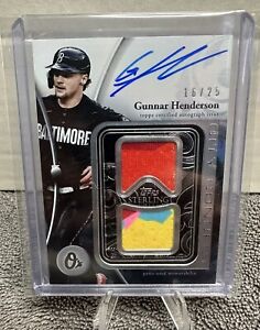 2024 Topps Sterling Gunnar Henderson Auto Dual Patch On Card “City Connect 16/25