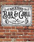 Backyard Bar Grill Sign Metal Aluminum 8”x12” Good Brews Good Times Porch Patio