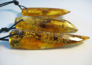 3 Huge Genuine Amber Beautiful Baltic Amber Necklace/Pendant  !!!