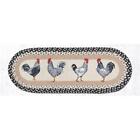 Capitol Importing 68-430R 13 x 36 in. Roosters Oval Patch Runner