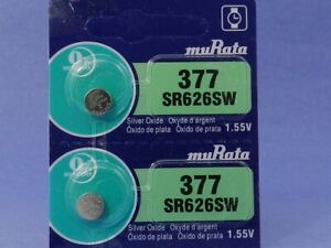 Murata 377  SR626SW Watch Battery 2Pcs