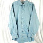 Rochester Mens 19 36/37T Blue Egyptian Cotton Non Iron Long Sleeve Dress Shirt