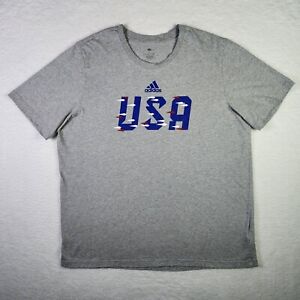 USA Soccer Shirt XL Gray Adidas FIFA World Cup Qatar 2022 Official Crew T-shirt