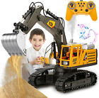 Intano 1:14 Large Remote Control Excavator for Boys 4-7, 14 Channels Rc Construc