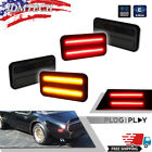 For 70-81 Pontiac Firebird Smoke Lens Front Rear Amber Red LED Side Marker Lamps (For: More than one vehicle)