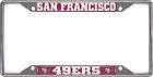 San Francisco 49ers Metal License Plate Frame Chrome Tag Cover 6x12 Inch
