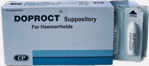 Hemorrhoid treatment suppositories with Hydrocortisone +Zinc Oxide. Ships USA.