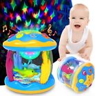 Baby Toys 6 to 12 Months - Musical Projector Rotating Light up Toys, Tummy Time