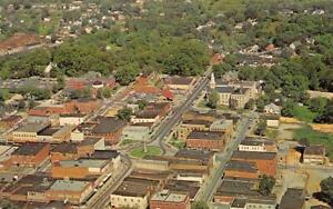 NEWTON, North Carolina NC  CITY~COURTHOUSE SQUARE~Bird's Eye View  1964 Postcard