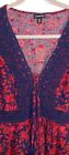 Torrid Peasant Blouse Red Navy Size 00