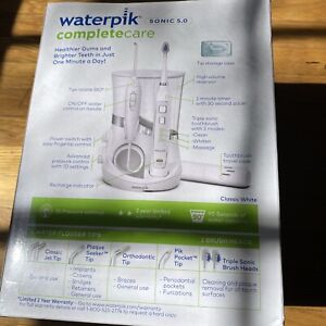 Waterpik Complete Care Sonic 5.0 Water Flosser + Sonic Electric Toothbrush White