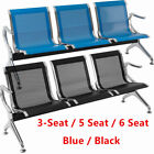 Waiting Room Chair Reception Chair 3/6Seat Office Airport Bank Guest Bench Black
