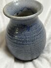 Studio Pottery - Small Vase - Lovely Blue Glaze - Signed