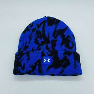 Under Armour Men's Halftime Classic Cuff Beanie Winter Blue Black One Size