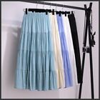 Indian Cotton Colorful Solid Long Frill Skirt Womens Partywear Skirt Girl Skirts