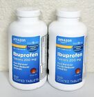 Amazon Basic Care Ibuprofen Fever Reducer & Pain Relief 500 Tablets, 2 Lots 1/25