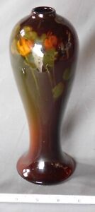 Antique Roseville Rozane vase bud flower floral glazed ca. 1920 bulbous