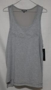Bebe Sport Light Grey Raised Logo Tank Top Size 1X New With Tags