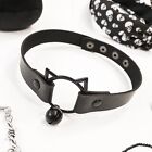 Black cat choker collar with bell Adjustable Necklace emo punk halloween