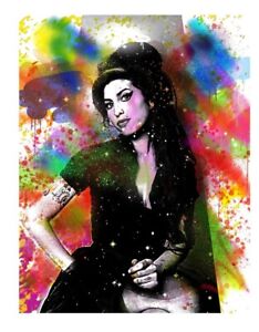 UK artist Chris Boyle ltd ed signed OOP giclee art print Amy Winehouse #4/50