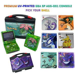 Nintendo Game Boy Advance SP System GBA SP AGS 001 LCD POKEMON UV Printed Case