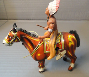 Mikuni wind up horse & Indian tin litho vintage