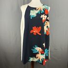 Ellen Tracy Blouse Abstract Floral Sleeveless Women's Shirt Top Size L