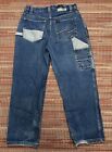 Fubu Collection Jeans Mens 35 X 32  Blue Baggy Denim Embroidered Y2K Vintage
