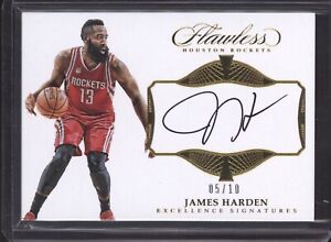 New ListingJAMES HARDEN 2016-17 PANINI FLAWLESS EXCELLENCE AUTO 5/10 GOLD ROCKETS