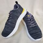Men's athletic shoes size 10.5 wide gray white yellow arch heel recovery power