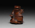 Japanese wood carving netsuke/Title/frog/Material (Tsuge)黄楊＃967