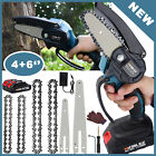 Mini Chainsaw Cordless 4/6 In Handheld Electritc Chain saw Rechargeable Wood Cut