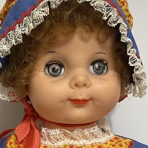New Listing23” Vintage Ideal CREAM PUFF Doll 1959-62 Watermelon Smile Dimples Strung Arms