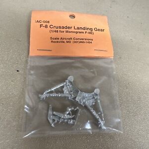 Scale Aircraft Conversions 008 1/48 Scale F-8 Crusader Landing Gear White Metal